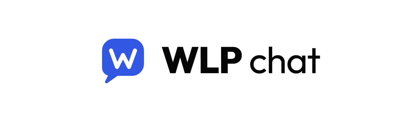 WLP chat lockup, black on white