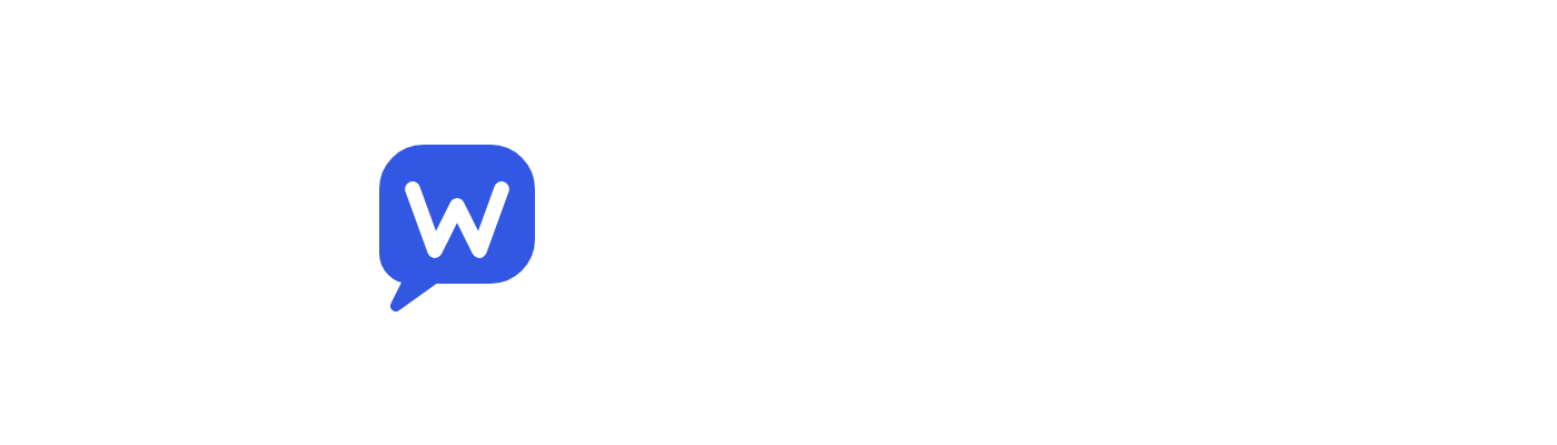 WLP chat lockup, white on black